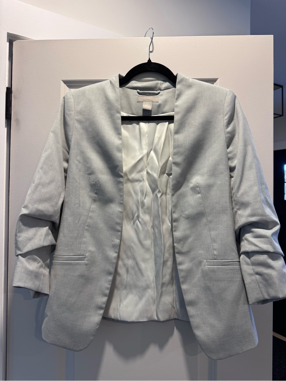 H&M Pale Gray Open-Front Women's Blazer